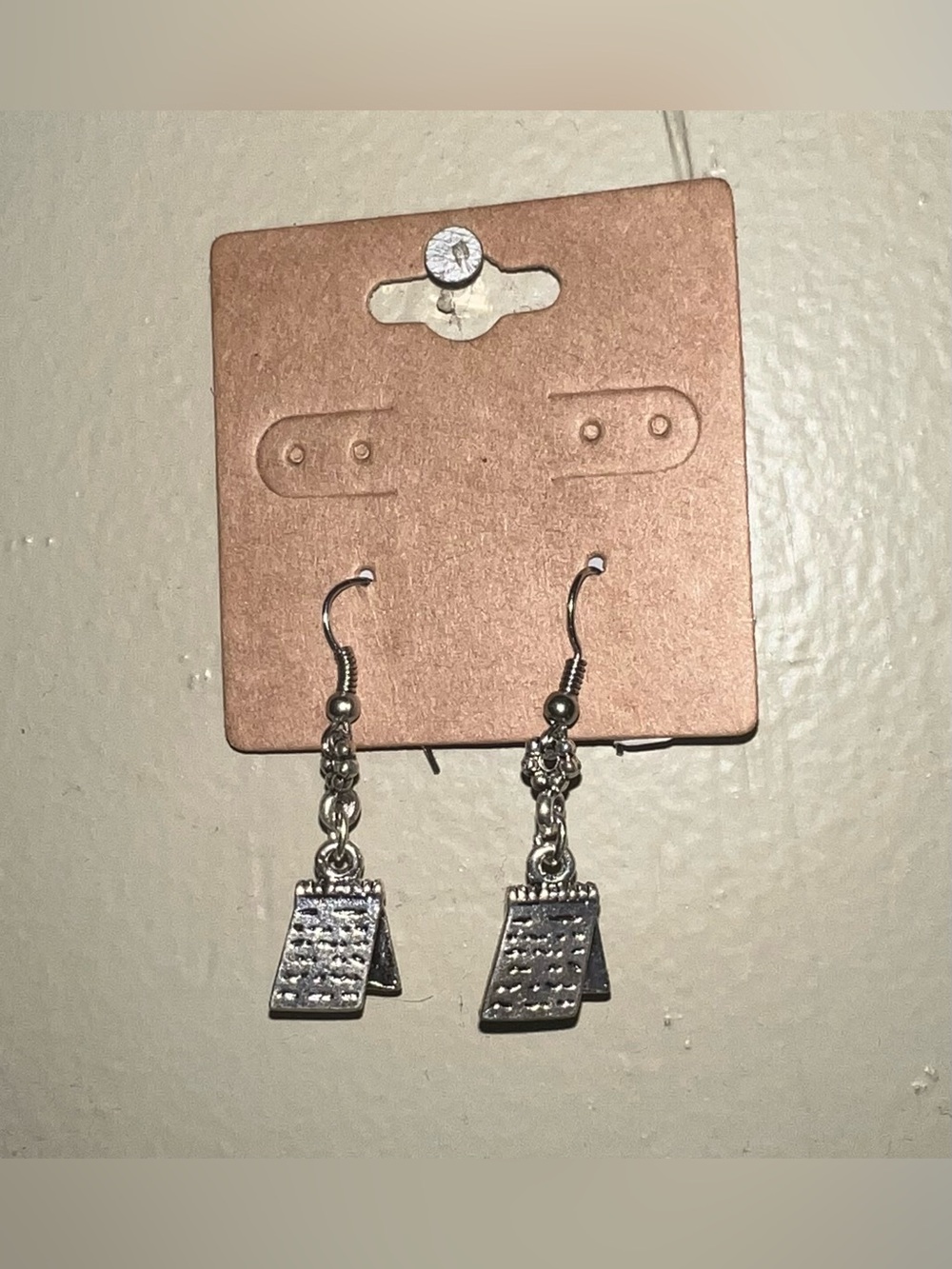 Handmade Notebook Earrings - Picture 2 of 2